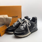 Louis Vuitton Run Away Line Black LV Logo in Heels Shoes