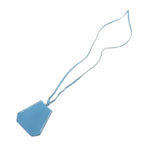 Hermes Large Clochette Leather Martin Margiela Era Key Ring Necklace Blue Jean — view 3