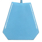 Hermes Large Clochette Leather Martin Margiela Era Key Ring Necklace Blue Jean — view 4