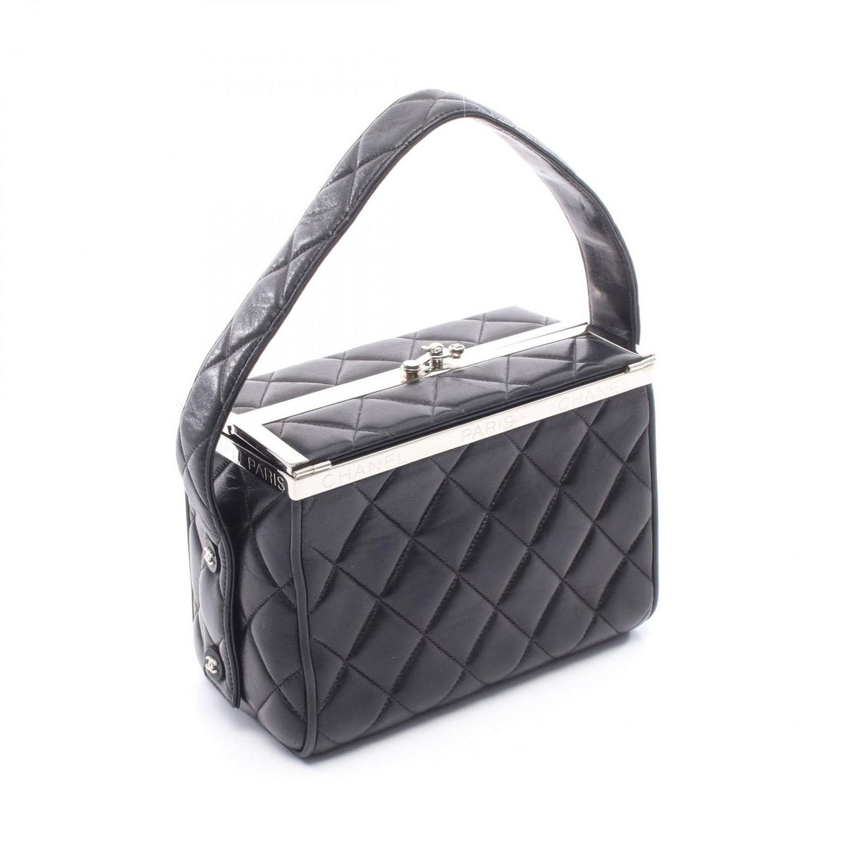Chanel Handbag Quilted Black Lambskin — view 2