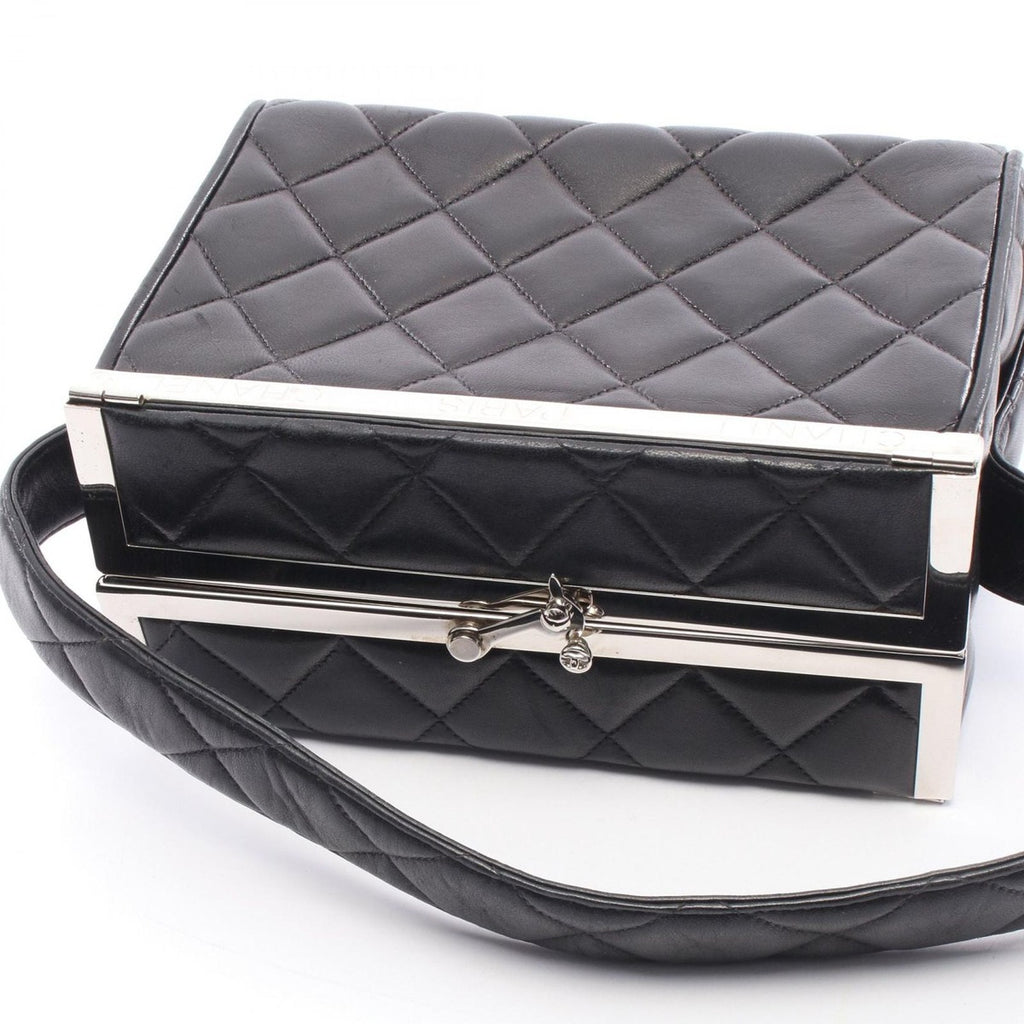 Chanel Handbag Quilted Black Lambskin — view 9