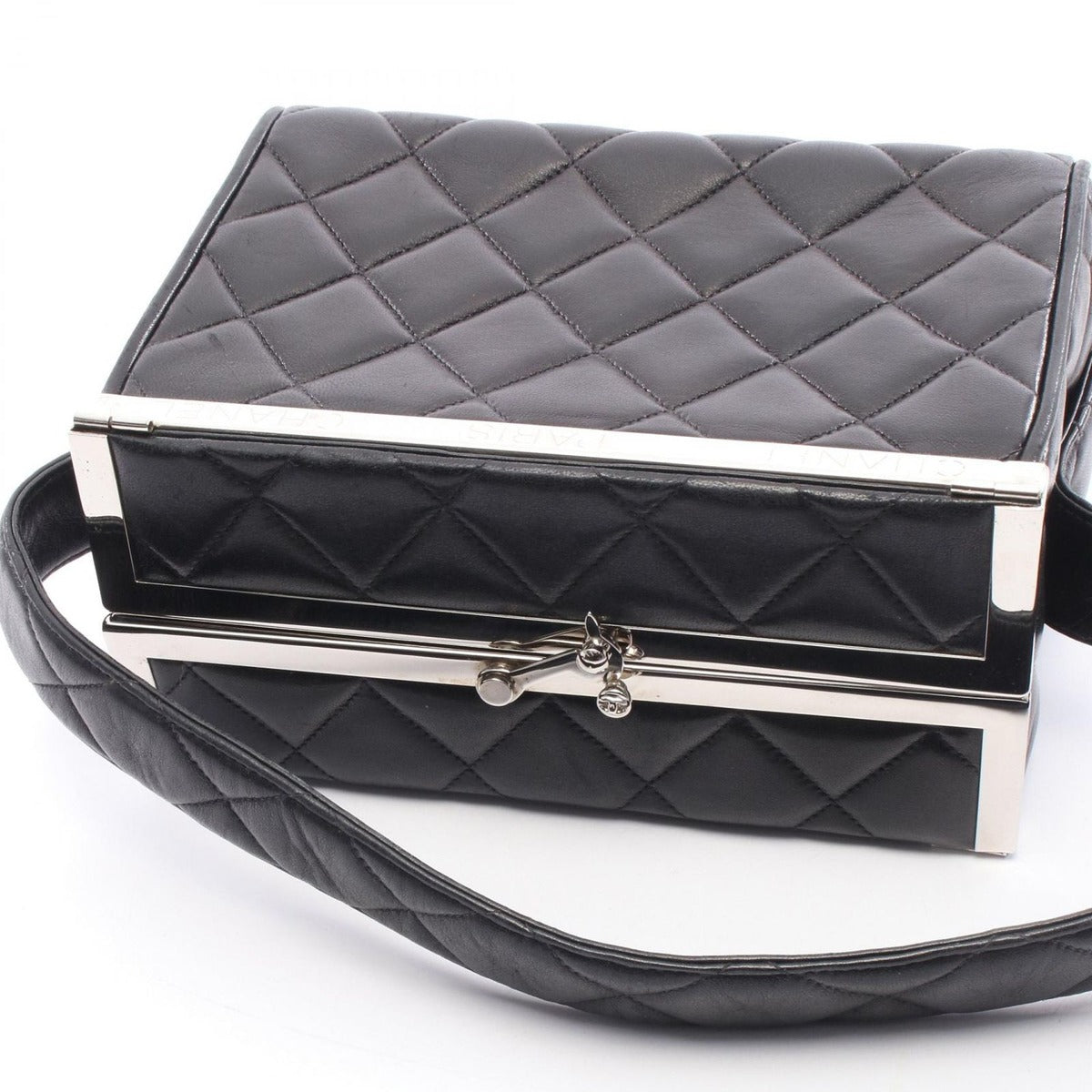 Chanel Handbag Quilted Black Lambskin — view 9