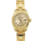 Rolex Datejust Number Watch Champagne Gold 18k Yellow Automatic Winding