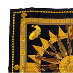 Hermes Carre 90 Silk Scarf Cuillers D'afrique African Spoon Black — view 2