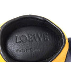 Loewe Coin Case Animal Collection Navy Yellow Leather Elephant Silver — view 2
