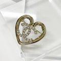 Chanel Brooch Heart Coco Mark Rhinestone