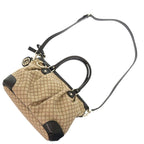 Gucci GG Canvas Leather Beige Black 2-Way Handbag 1465 — view 4