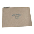 Hermes New Yachting PM Pouch Canvas Beige