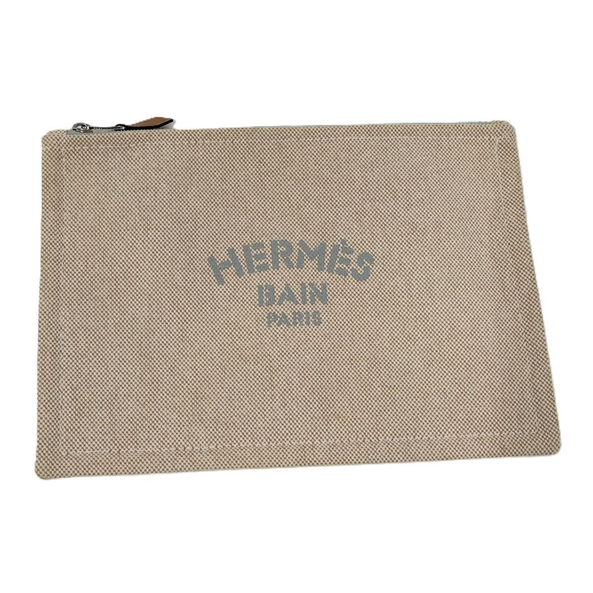 Hermes New Yachting PM Pouch Canvas Beige