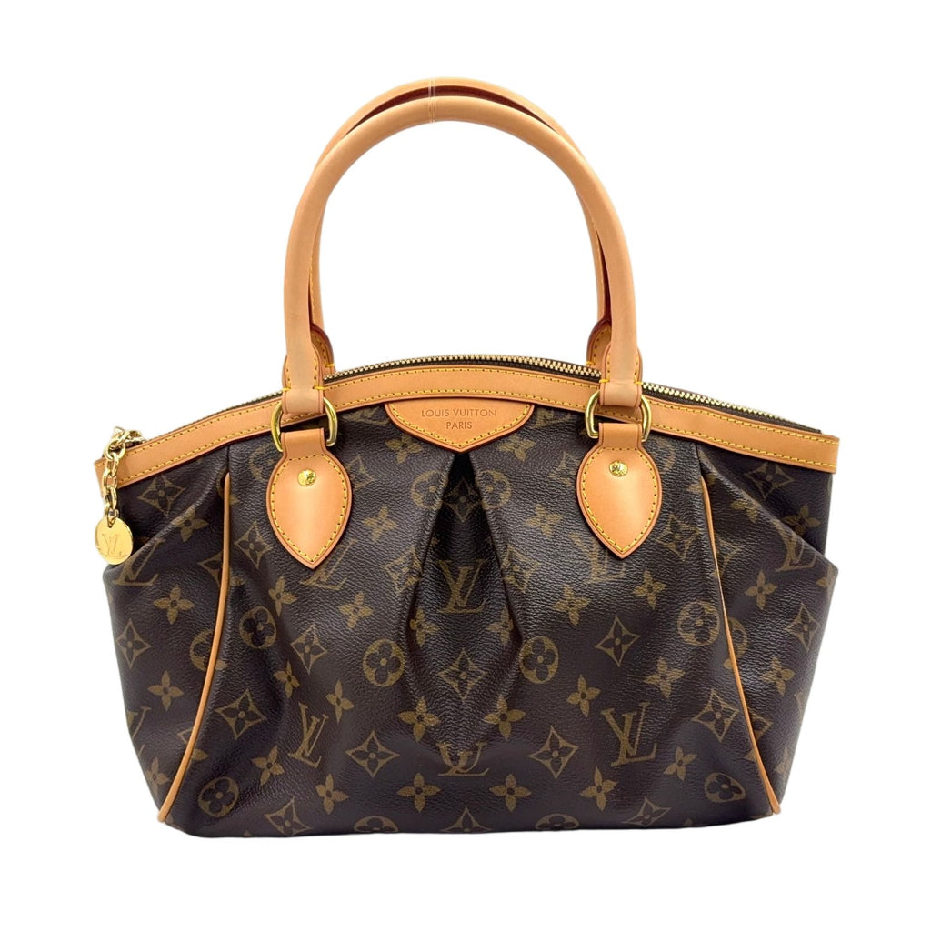 Louis Vuitton Tivoli PM Monogram Leather Brown Light Handbag Gold