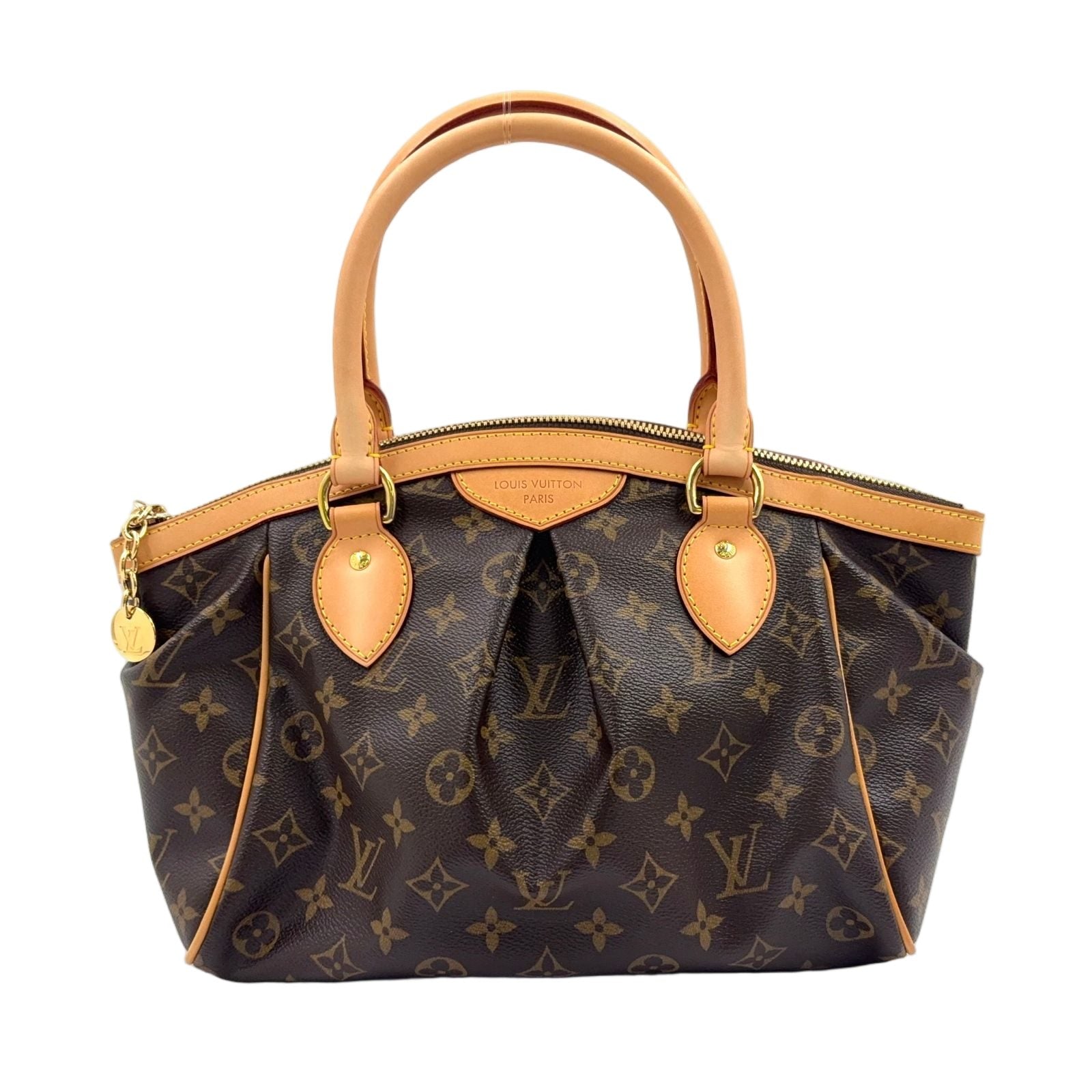 Louis Vuitton Tivoli PM Monogram Leather Brown Light Handbag Gold