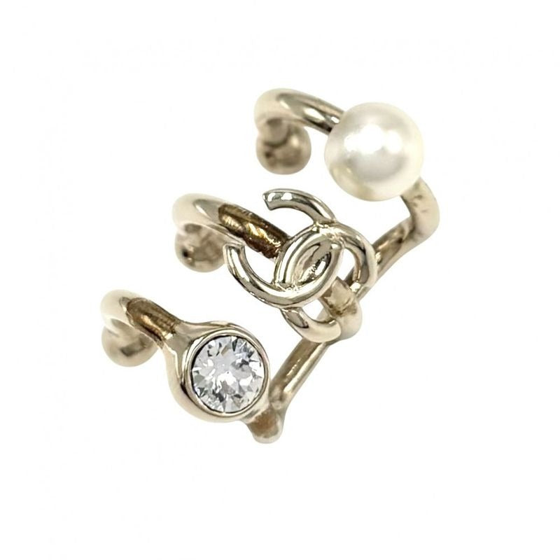 Chanel Earrings Ear Cuff Coco Mark Accessories GP Faux Pearl — view 3