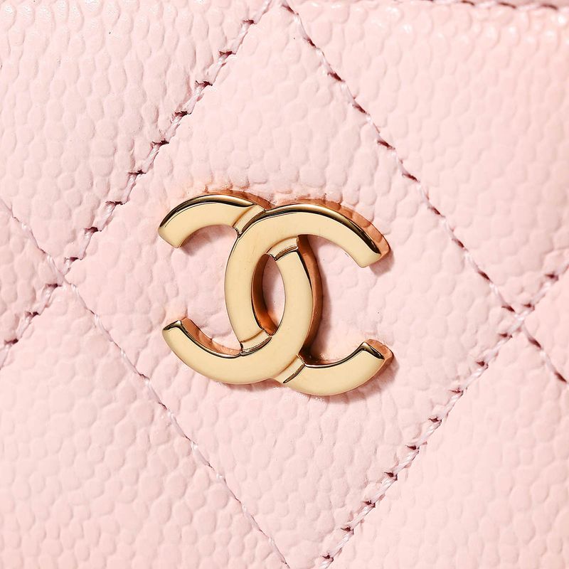 Chanel Coin Case Classic Zip Purse Pastel Pink — view 7
