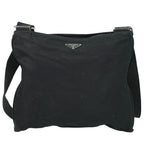 Prada Nylon Shoulder Bag Pochette Black