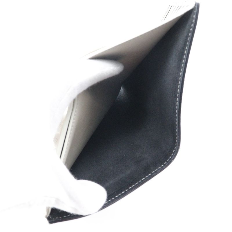 Celine Medium Strap Calf Black Beige Fold Wallet — view 7