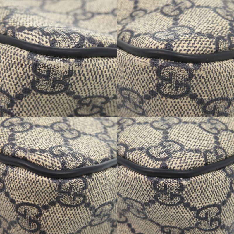 Gucci GG Supreme Canvas Navy Beige Shoulder Bag Blue 0088 — view 5