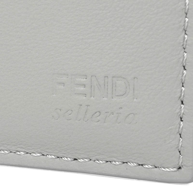 Fendi Trifold Wallet Beekaboo Gray — view 9