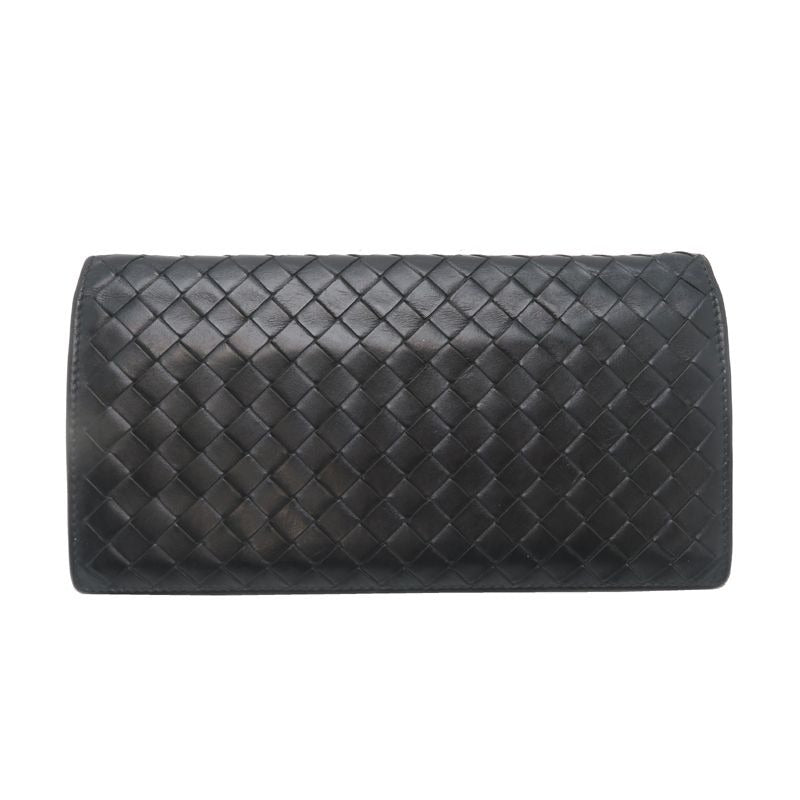 Bottega Veneta Long Wallet Leather Black