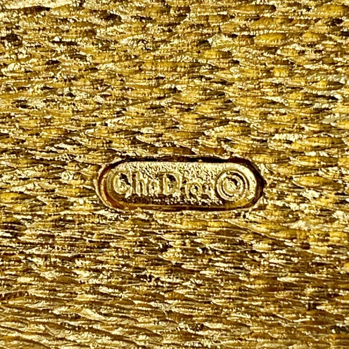 Christian Dior Leaf Motif Brooch Gold GP Accessories Box — view 6