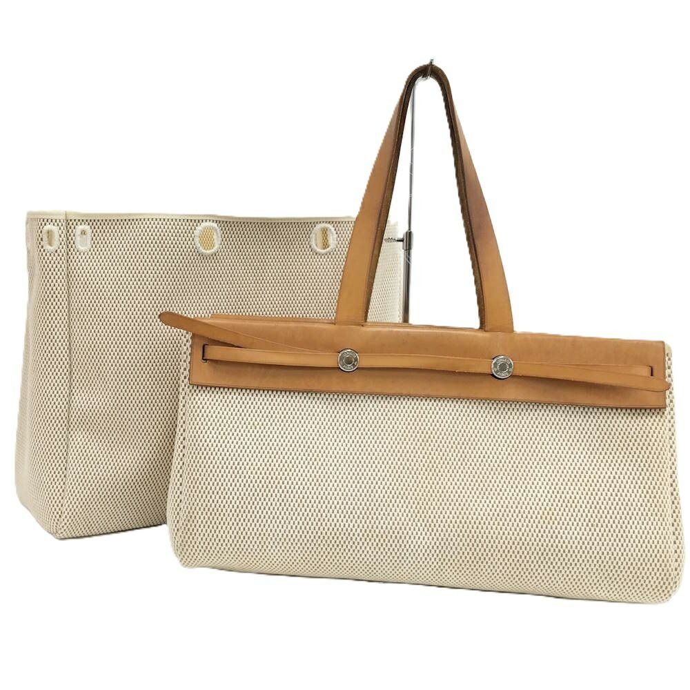 Hermes Herbag GM Tote Toile Ash