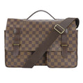 Louis Vuitton Shoulder Bag Broadway Damier Ebene Brown Gold Hardware