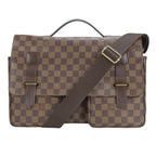 Louis Vuitton Shoulder Bag Broadway Damier Ebene Brown Gold Hardware
