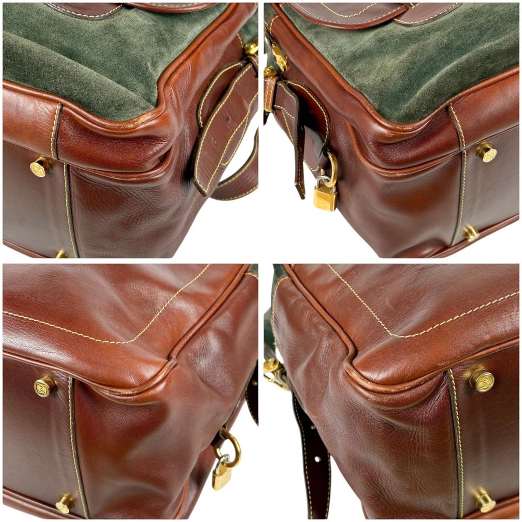Loewe Large Capacity Shoulder Bag Anagram Logo Suede Leather — view 7