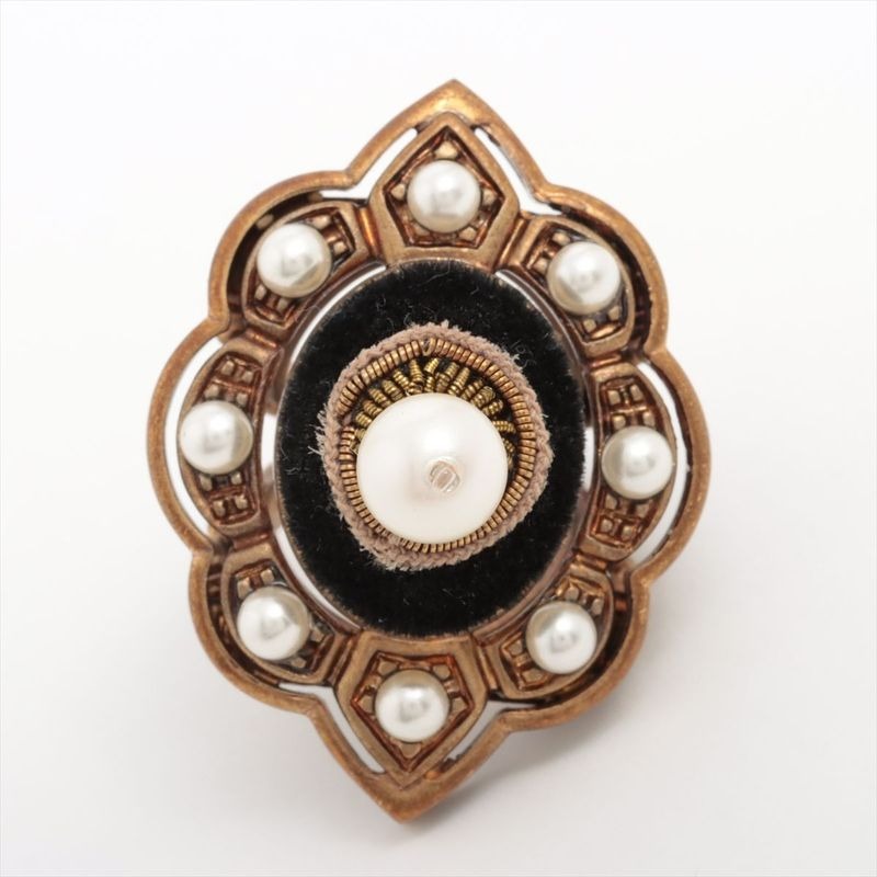 Gucci Michele Period GP Faux Pearl Flower Ring 10 — view 6