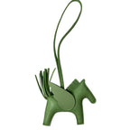 Hermes Rodeo Pegasus Vert Cricket Key Holder Veil — view 2