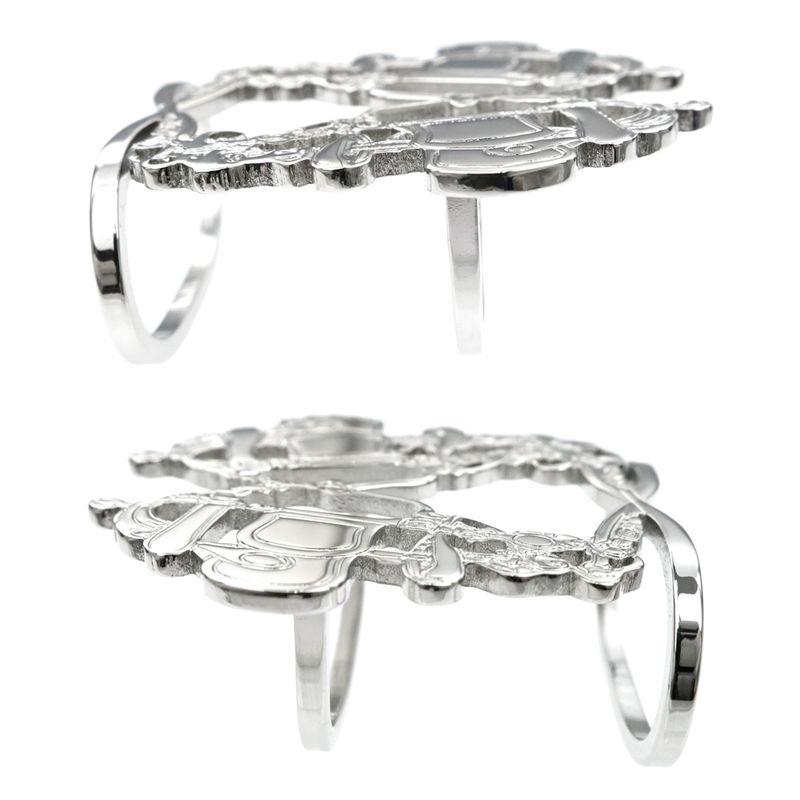 Hermes Scarf Ring 70 Brid De Gala Silver Color Small Accessories — view 4