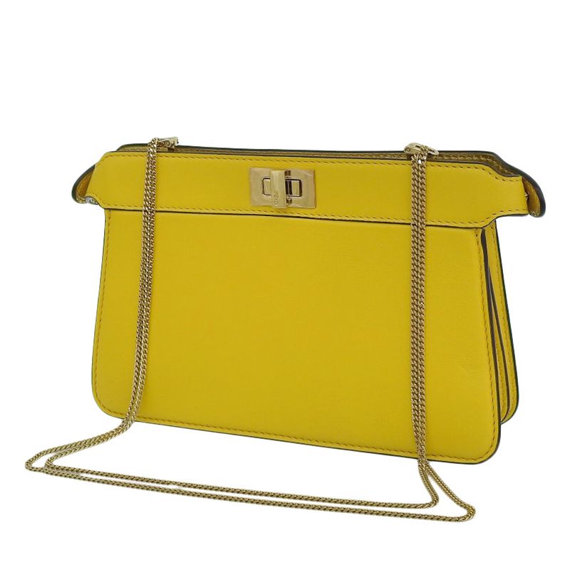 Fendi Peekaboo Shoulder Yellow Bag — view 2