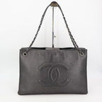 Chanel CC Shopping Tote Iridescent Calfskin East West — view 6