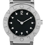Bvlgari Diamond Watch SS Quartz Black
