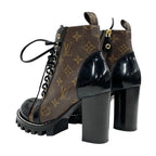 Louis Vuitton Star Trail Line Monogram Boots Short Shoes Leather Brown — view 4