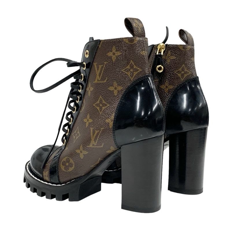 Louis Vuitton Star Trail Line Monogram Boots Short Shoes Leather Brown — view 4