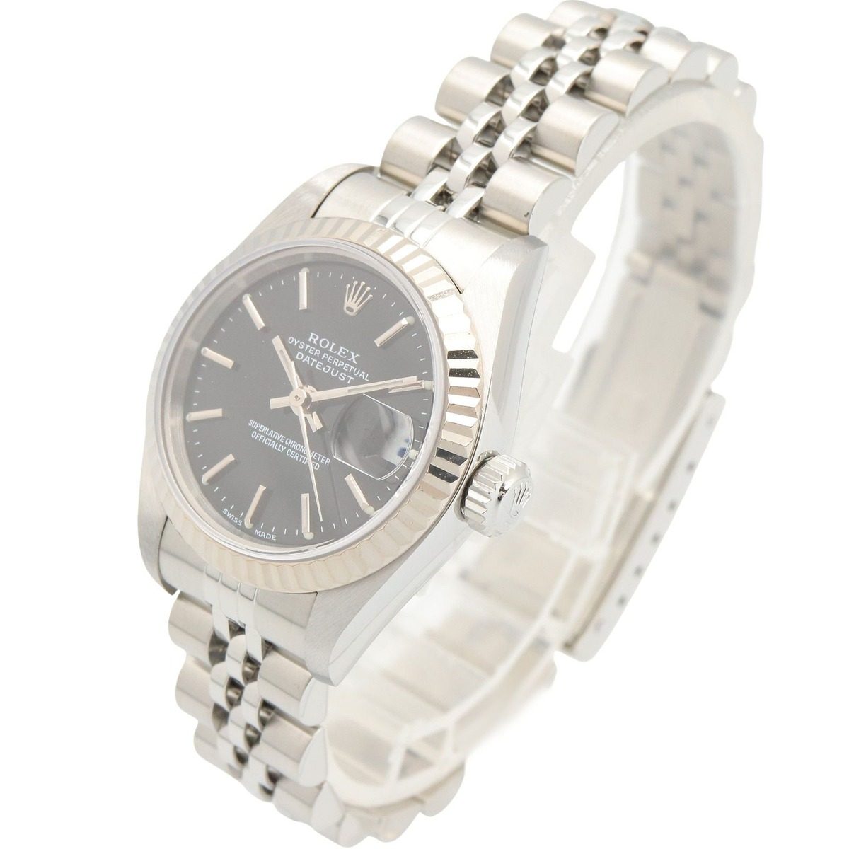 Rolex Datejust P Number BK BA 18k White Gold Stainless Steel Watch — view 2