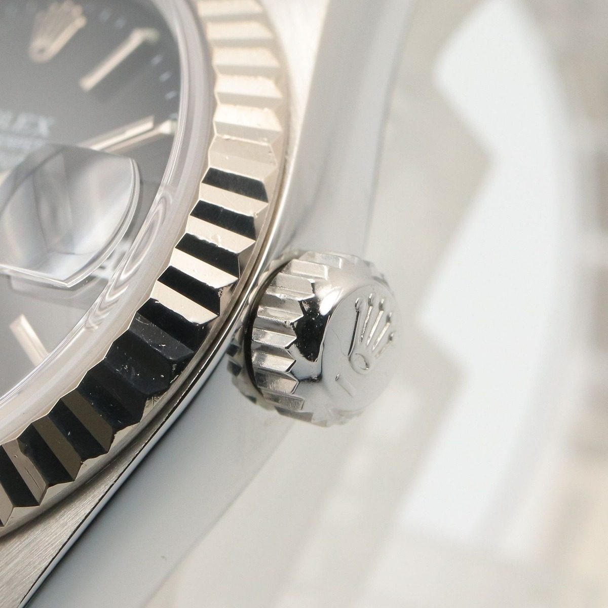 Rolex Datejust P Number BK BA 18k White Gold Stainless Steel Watch — view 5