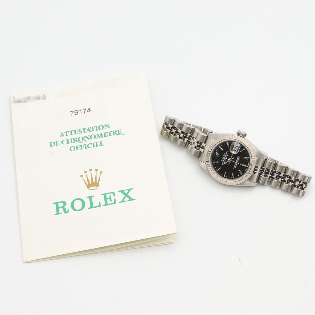 Rolex Datejust P Number BK BA 18k White Gold Stainless Steel Watch — view 9