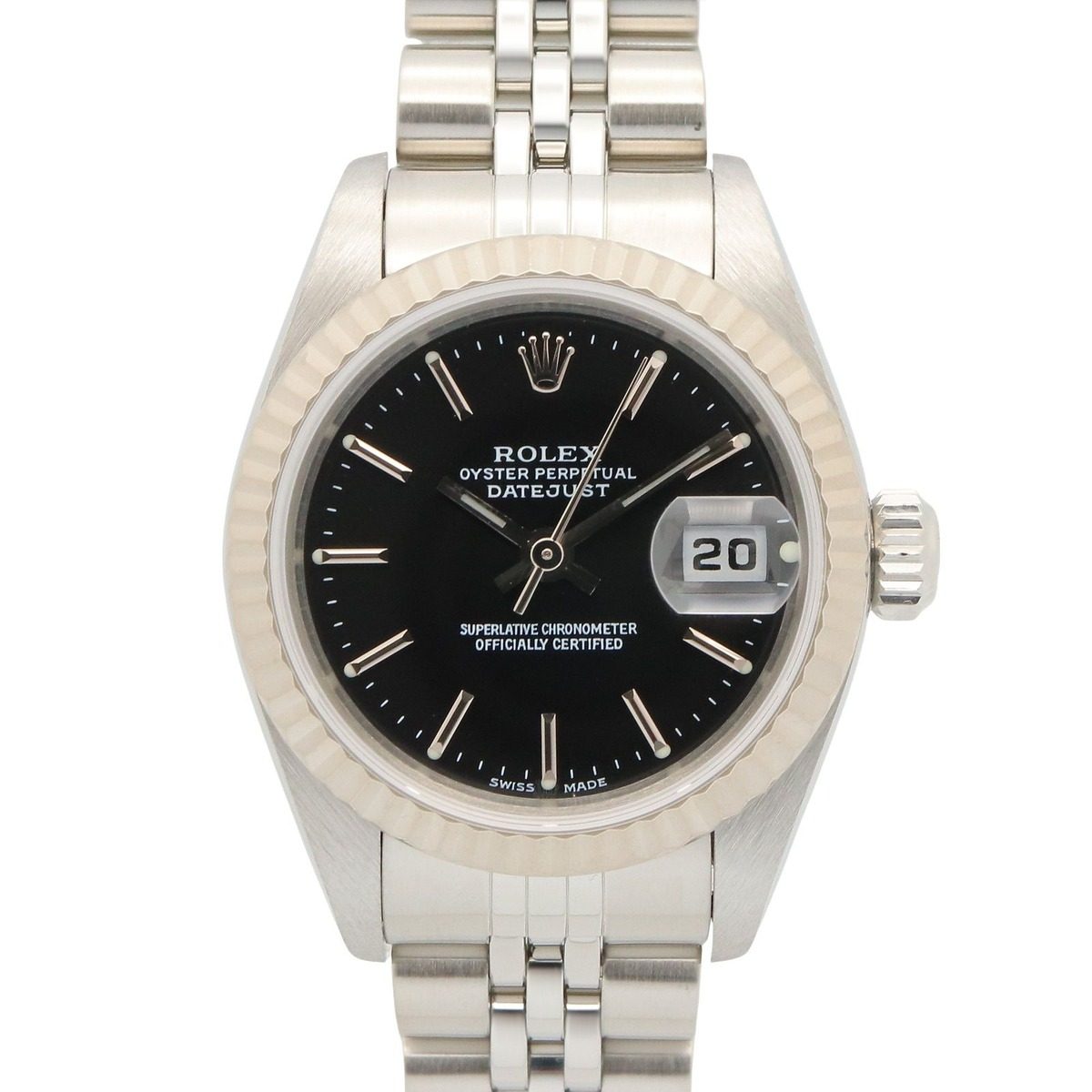 Rolex Datejust P Number BK BA 18k White Gold Stainless Steel Watch