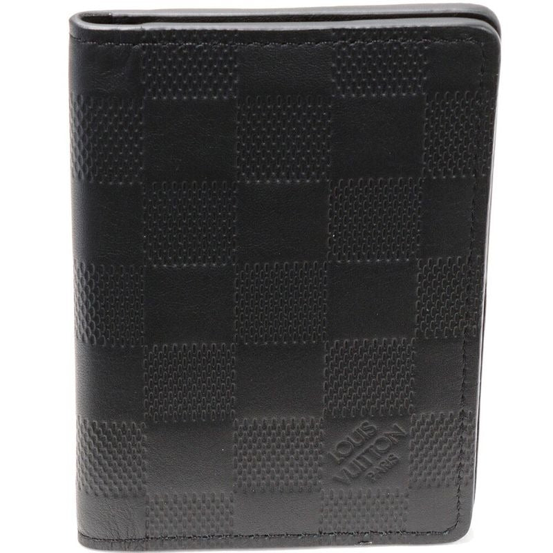 Louis Vuitton Bifold Card Case Pass Damier Infini Onyx Organizer De Poche