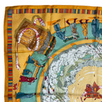 Hermes Carre 90 Scarf 100% Silk Prieres AU Vent Prayer in the Wind Yellow Box — view 3