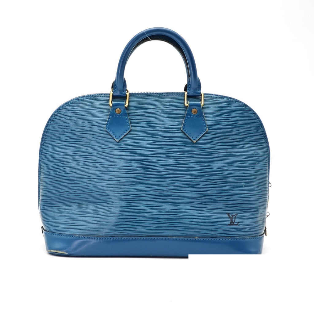 Louis Vuitton Epi Alma Bag Handbag Simple Toledo Blue — view 2