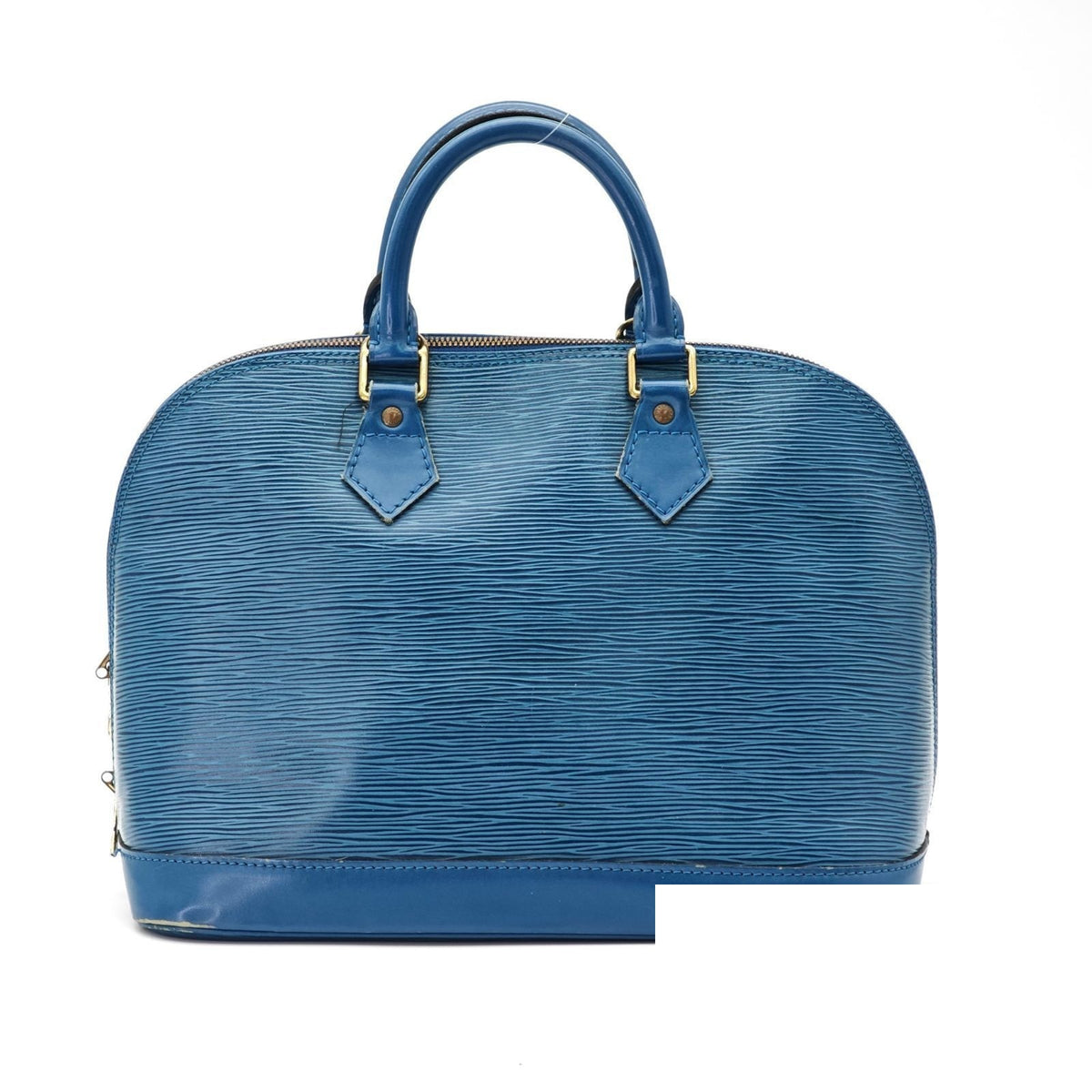 Louis Vuitton Epi Alma Bag Handbag Simple Toledo Blue — view 3
