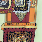 Hermes Scarf Silk Carre 90 Astres Et Soleils Celestial Bodies and the Sun Yellow — view 6