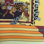 Hermes Scarf Silk Carre 90 Astres Et Soleils Celestial Bodies and the Sun Yellow — view 8