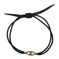 Celine Maillon Triomphe Code Beach Bracelet Metal Black Gold Strap