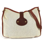 Hermes Shoulder Bag Rodeo Toile Ash Beige