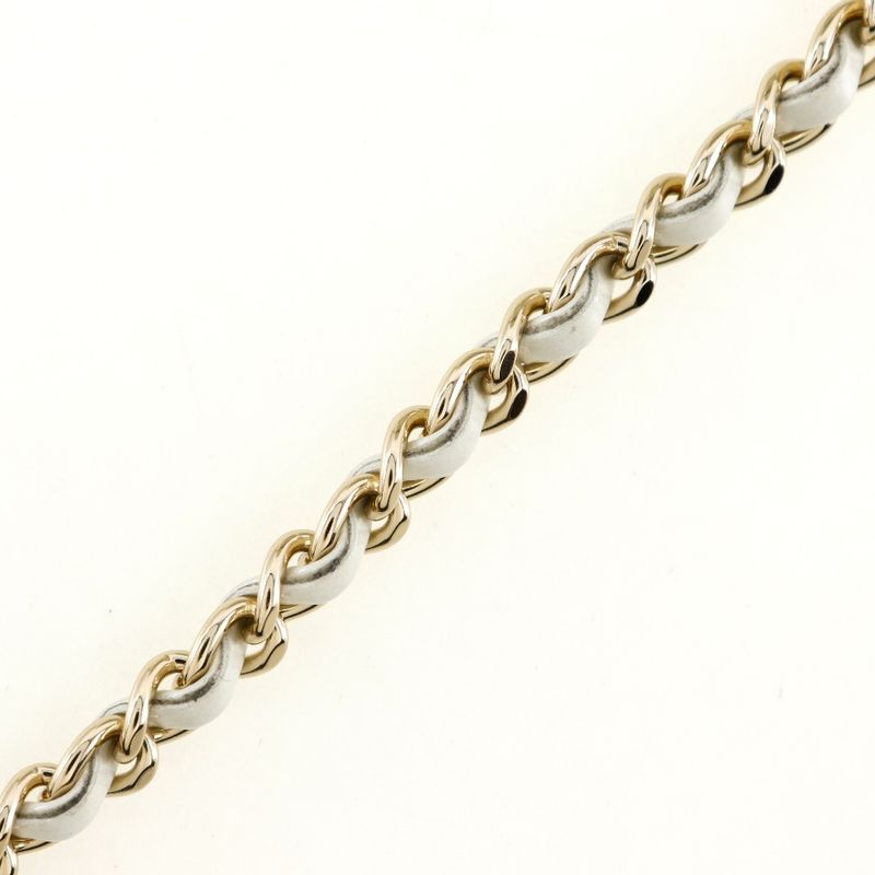 Chanel Chain Shoulder LA Pausa Calf White Bag — view 9