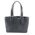Gucci GG Canvas Leather Tote Shoulder Business Document Black