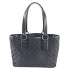 Gucci GG Canvas Leather Tote Shoulder Business Document Black